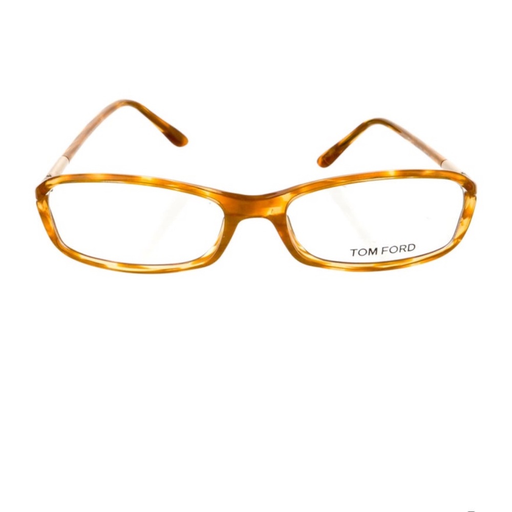 Tom Ford Women's Amber Tortoise Rectangular Glass… - image 2